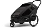 Hamax Outback Next Double Kinderanhänger mit Deichsel und Buggyrad – Bild 6