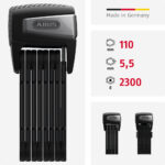 Abus Bordo SmartX 6500A/110 SH Faltschloss inkl. Halterung – Bild 4