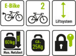 Eufab Bike Lift - elektrisch absenkbarer Fahrradträger – Bild 7